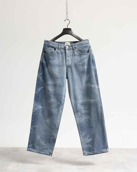 Jeans baggy blu fulmini - Blu