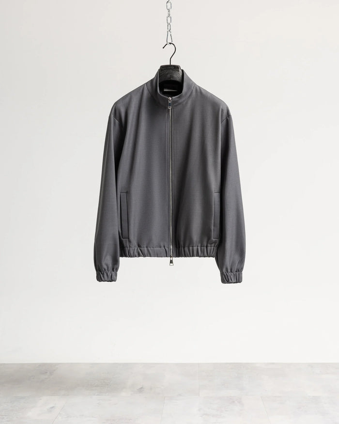 Giacca con zip mezzo collo tessuto classico Eternal Atelier - Grigio