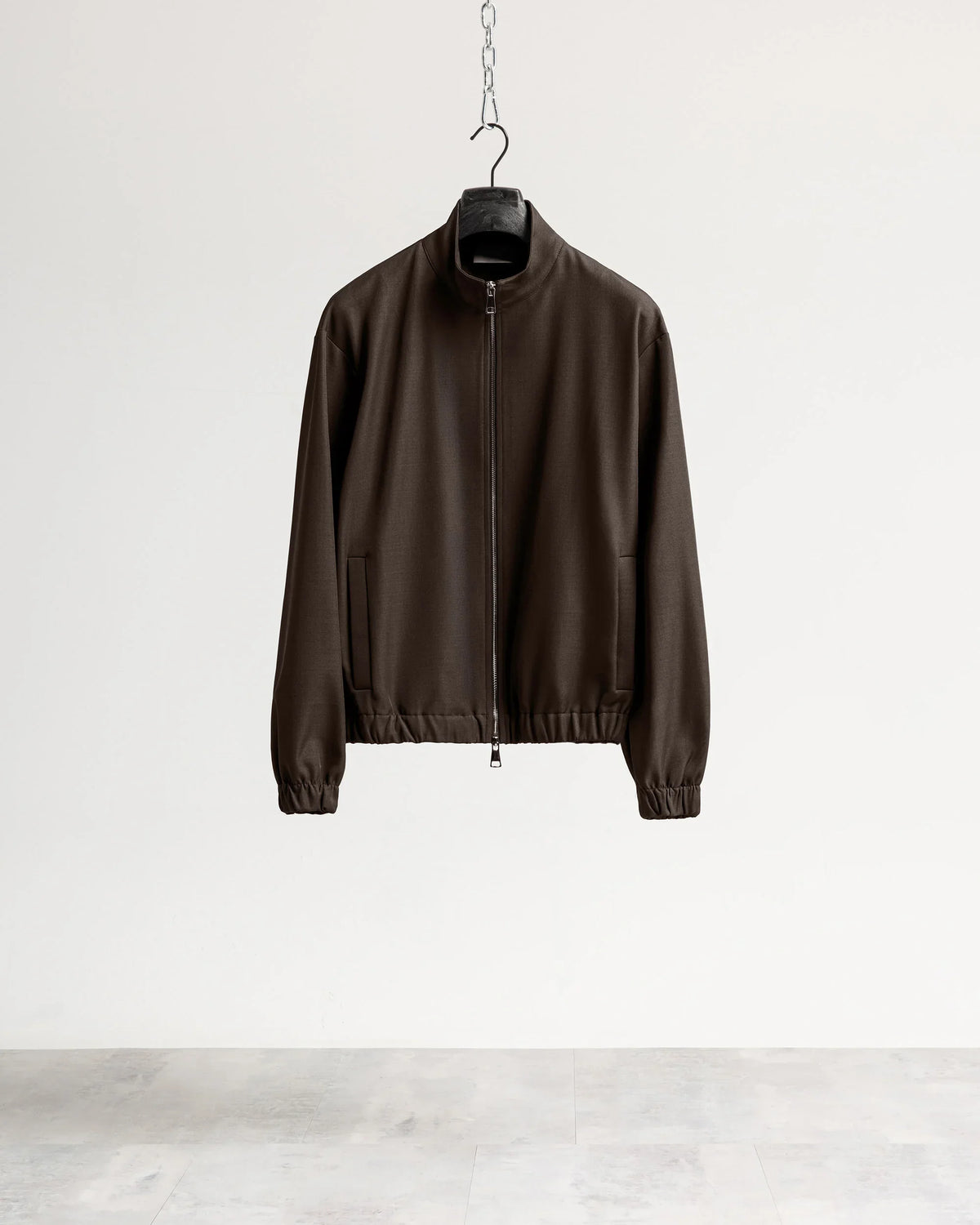 Giacca con zip mezzo collo tessuto classico Eternal Atelier