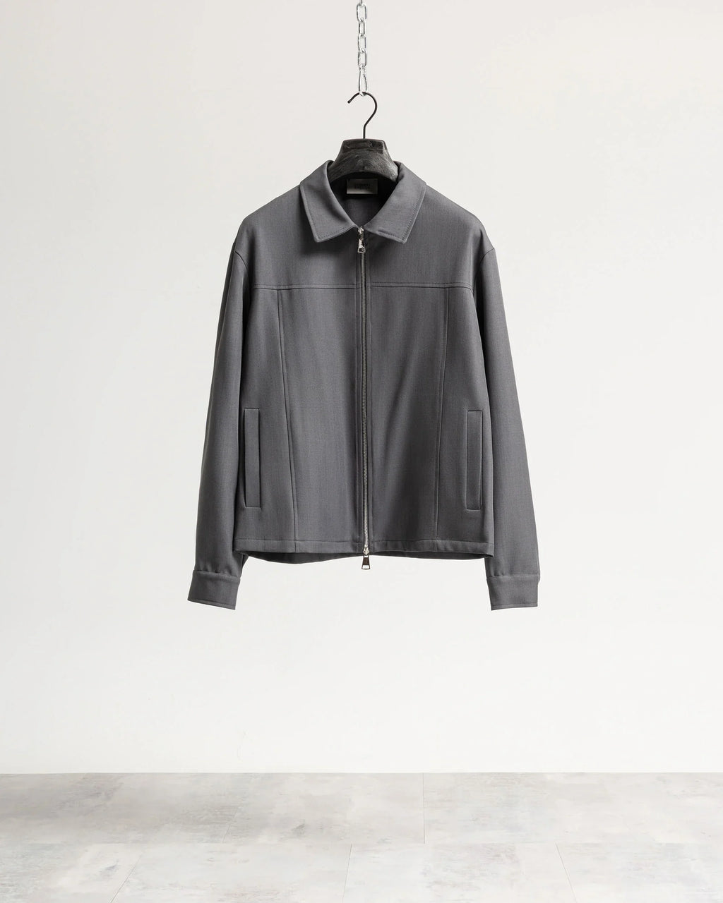 Giacca con zip collo camicia tessuto classico Eternal Atelier