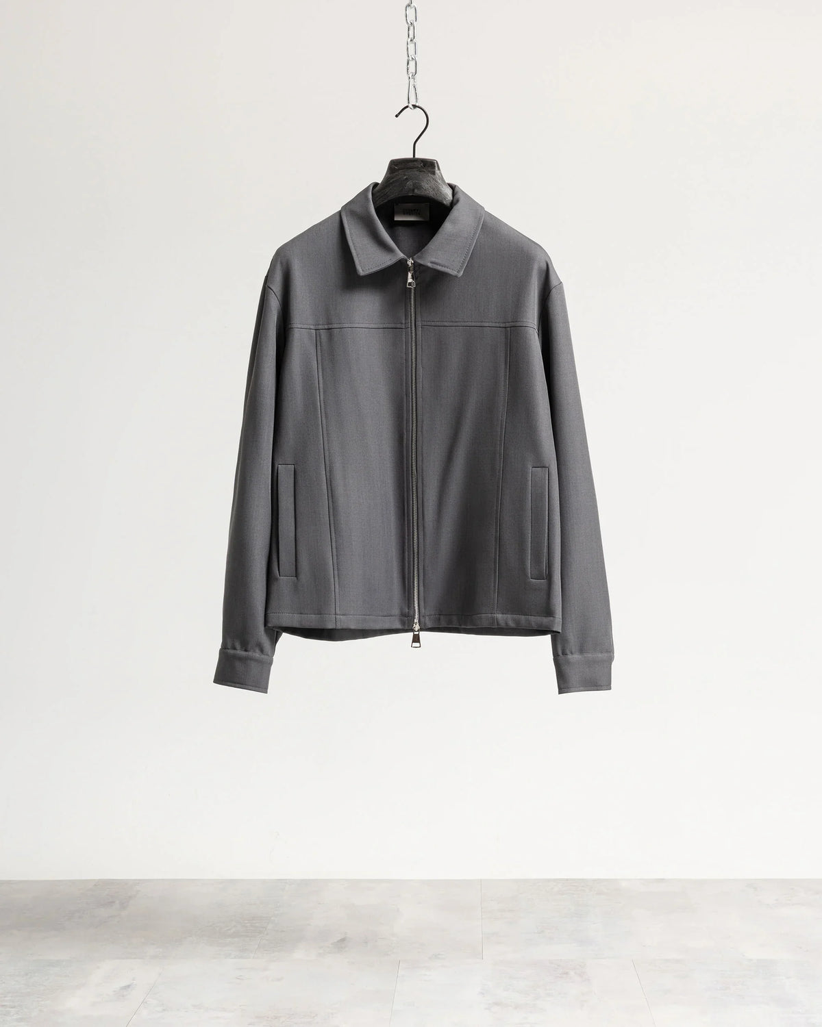 Giacca con zip collo camicia tessuto classico Eternal Atelier