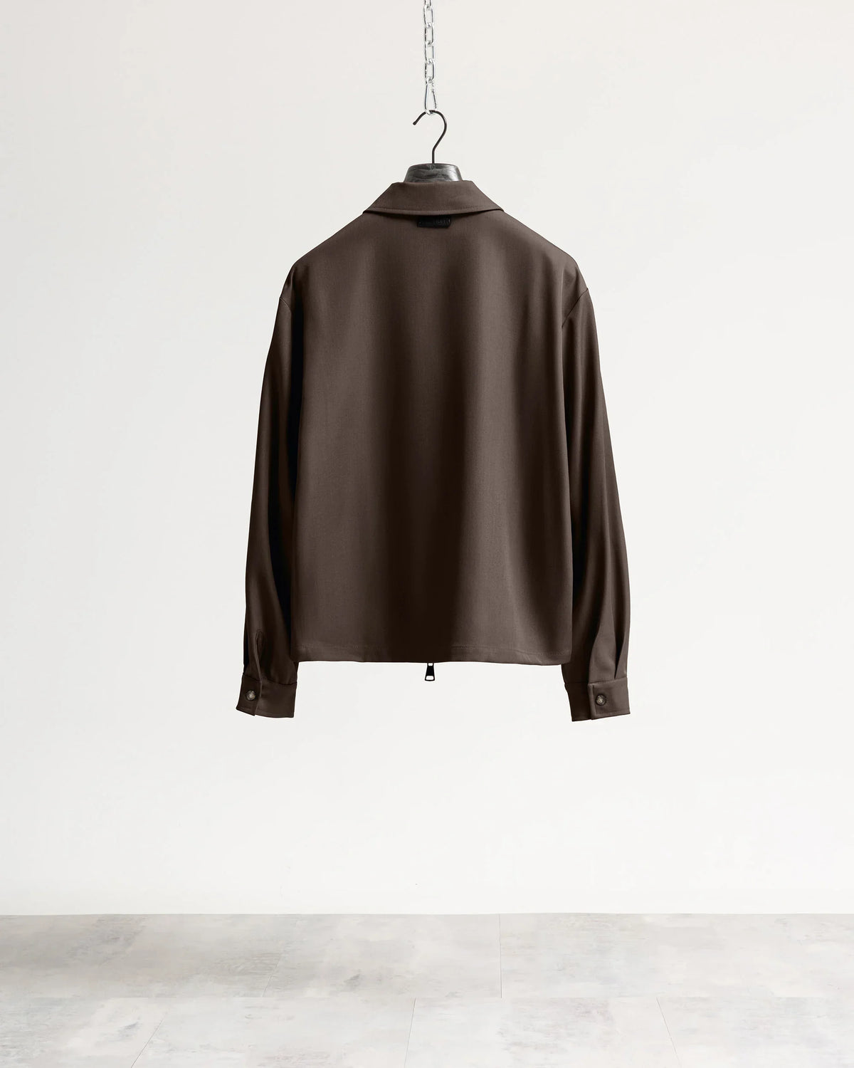 Giacca con zip collo camicia tessuto classico Eternal Atelier