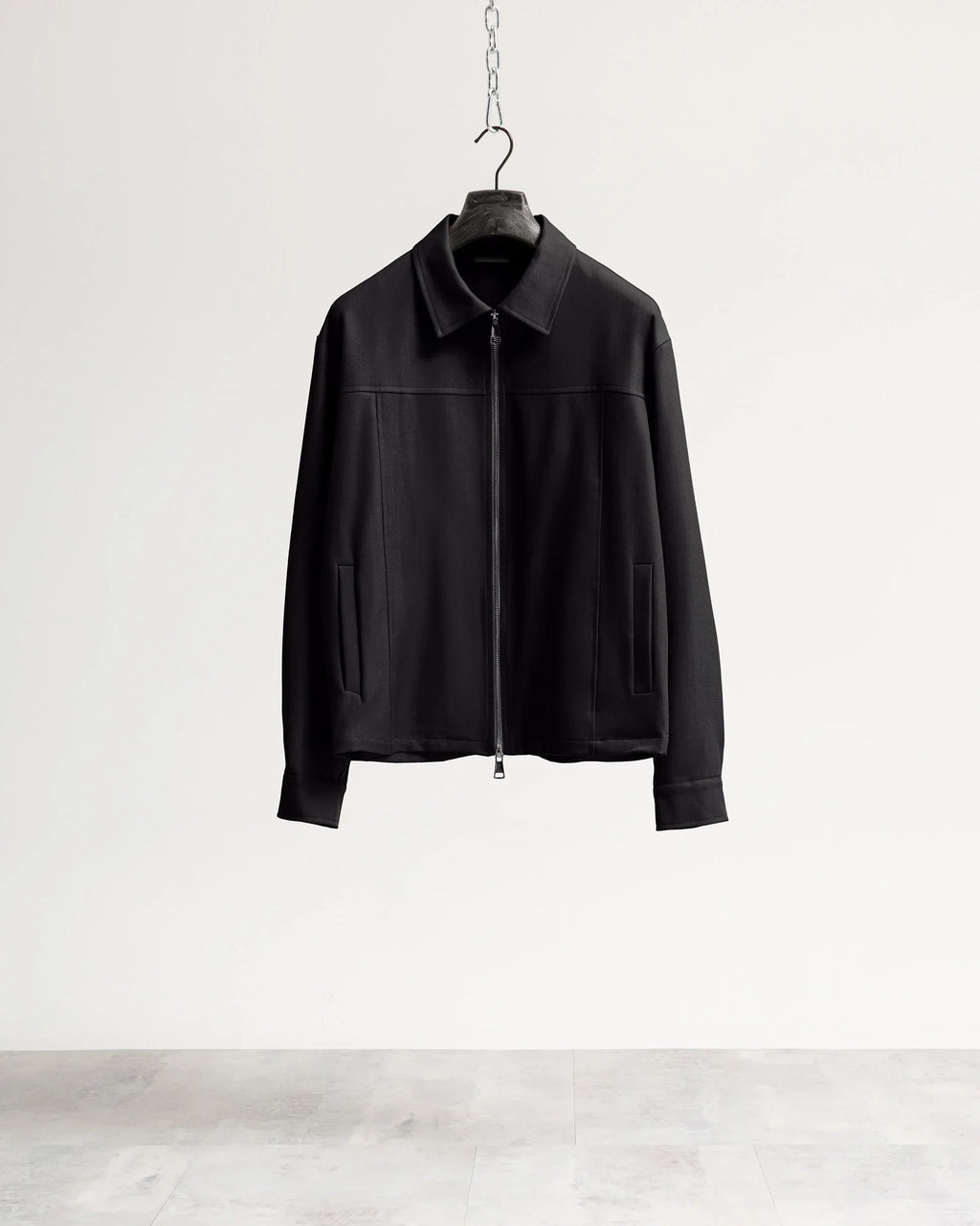 Giacca con zip collo camicia tessuto classico Eternal Atelier