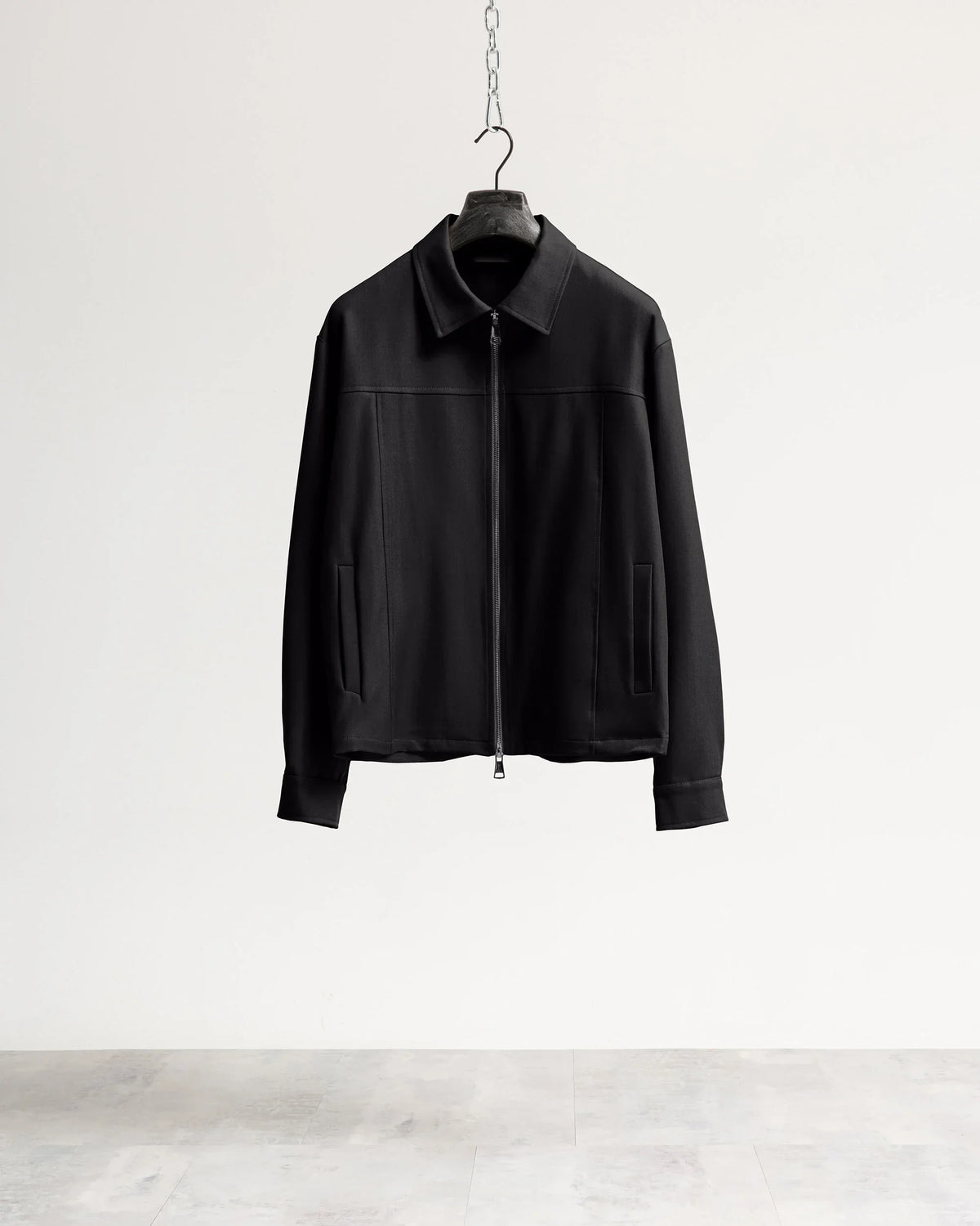 Giacca con zip collo camicia tessuto classico Eternal Atelier