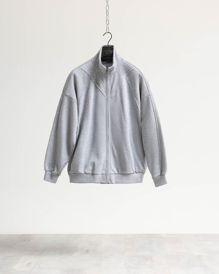 Felpa zip mezzo collo - Grigio