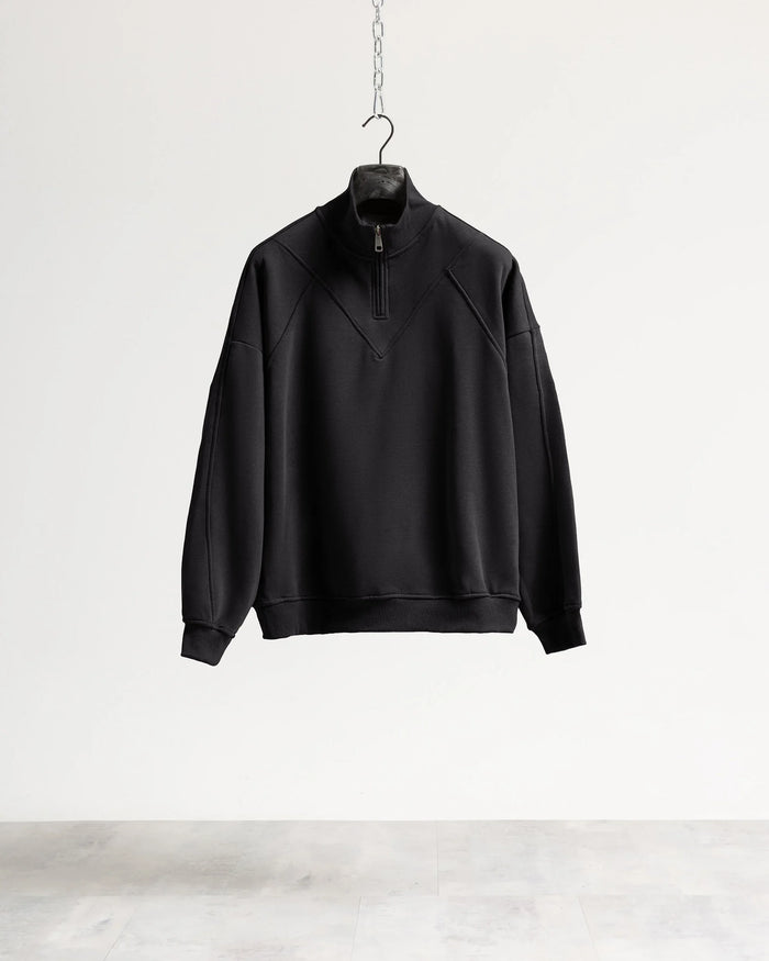 Felpa mezzo collo mezza zip Eternal - Nero