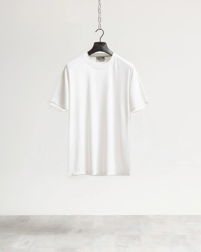 T-shirt costina manica corta Eternal Atelier - Panna