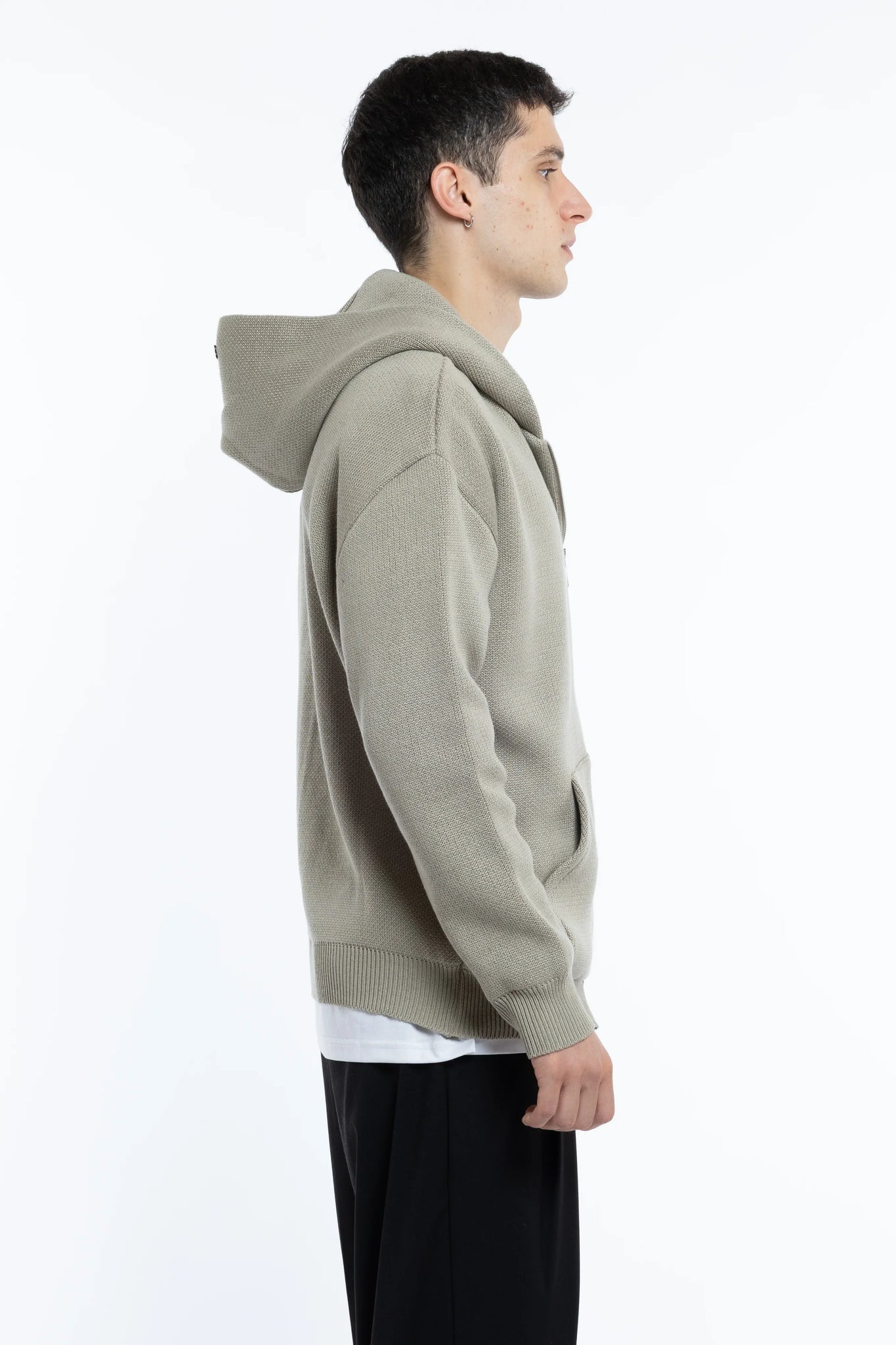 Maglione cappuccio con zip oversize Eternal Atelier