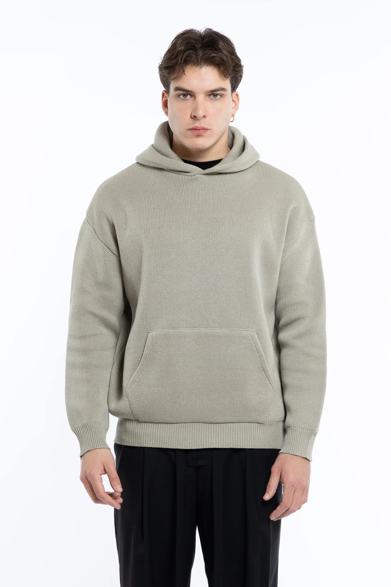 Maglione con cappuccio oversize Eternal Atelier