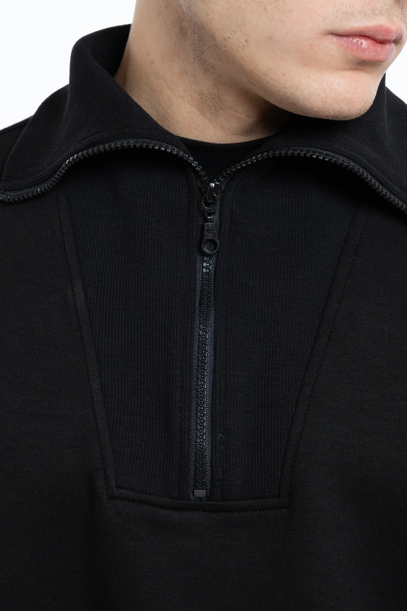 Felpa Scuba con collo costina oversize Eternal Atelier