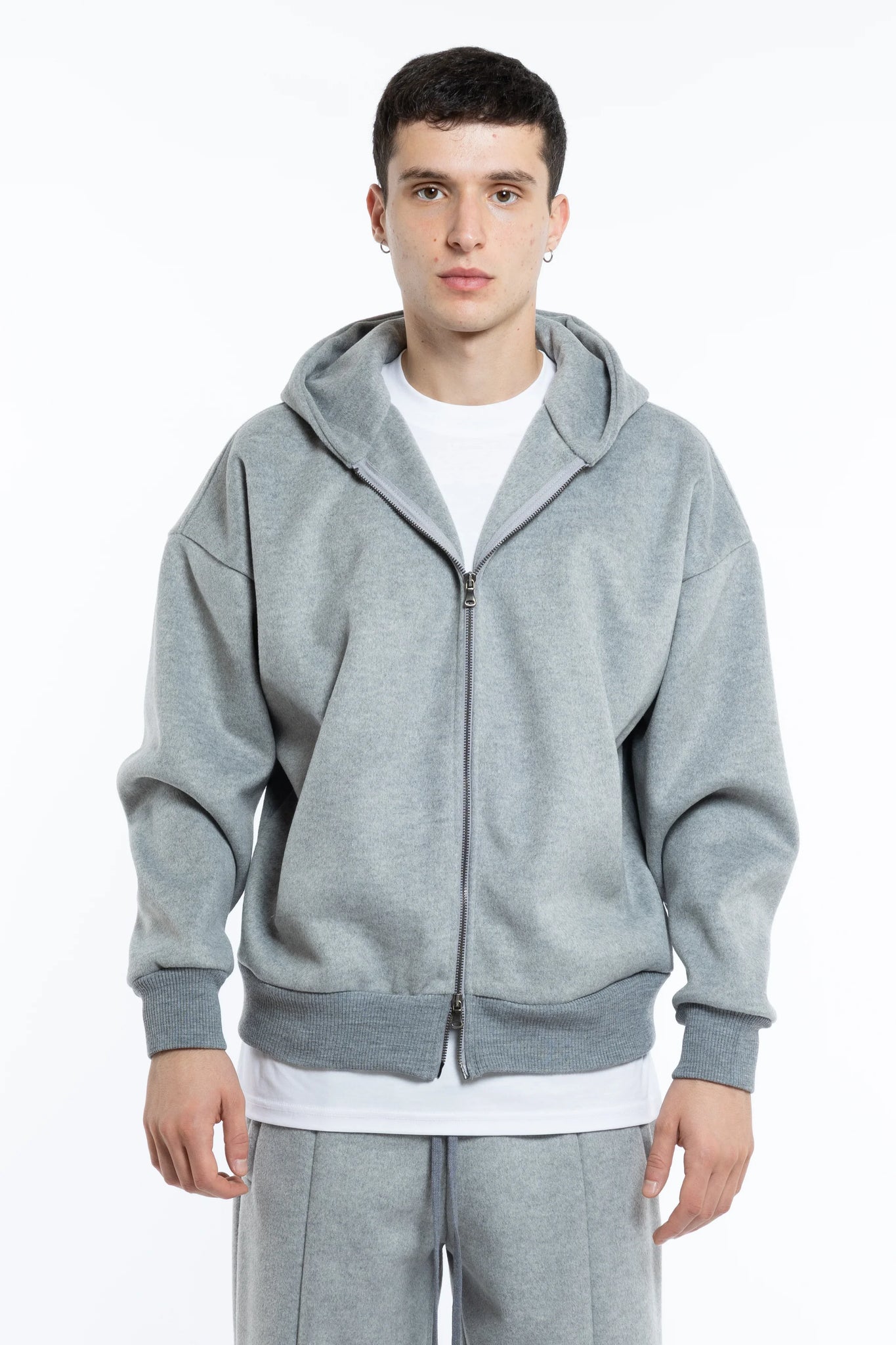 Felpa in lana con zip oversize Eternal Atelier