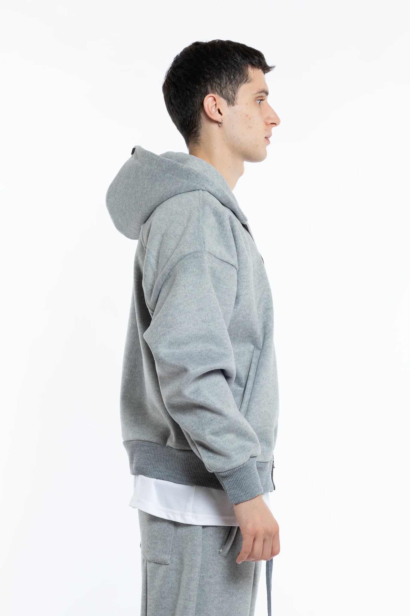 Felpa in lana con zip oversize Eternal Atelier