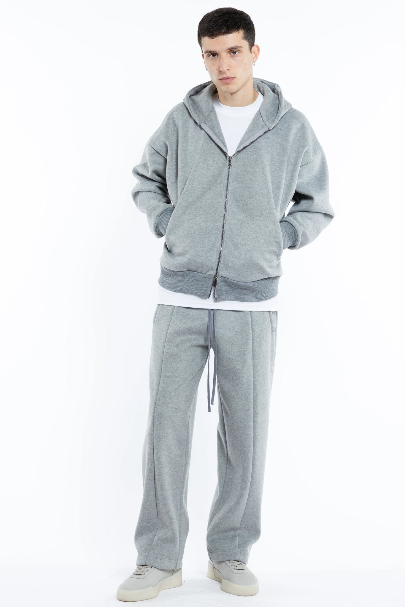 Felpa in lana con zip oversize Eternal Atelier