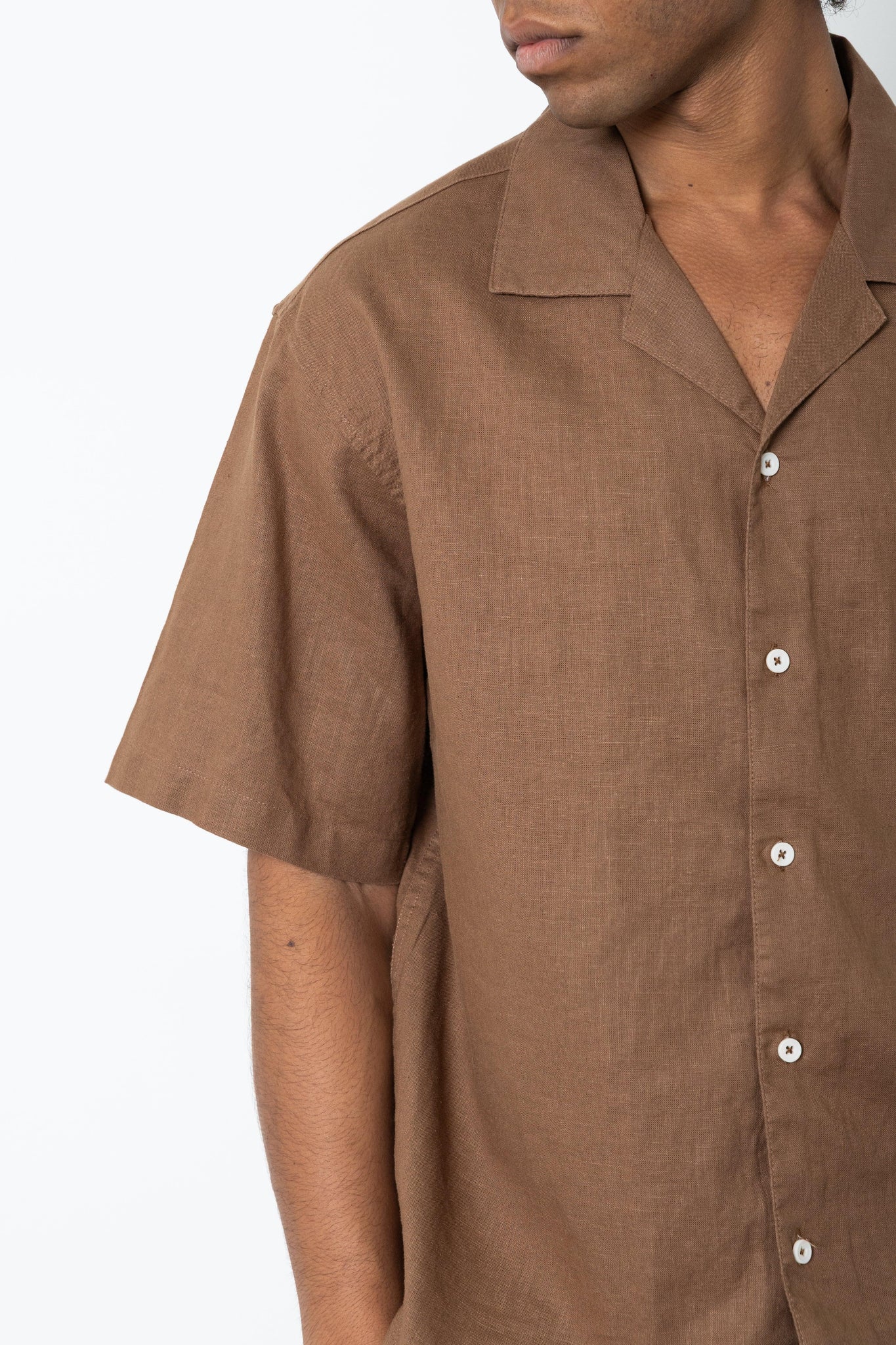Camicia manica corta in lino