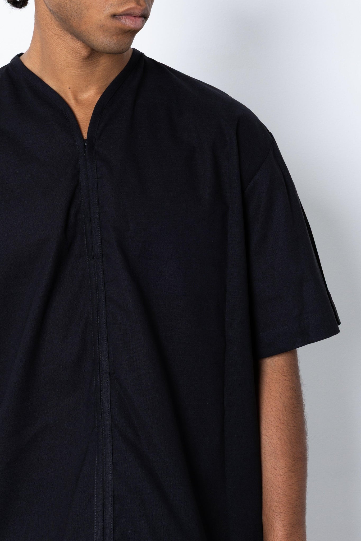 T-shirt con zip in lino Eternal