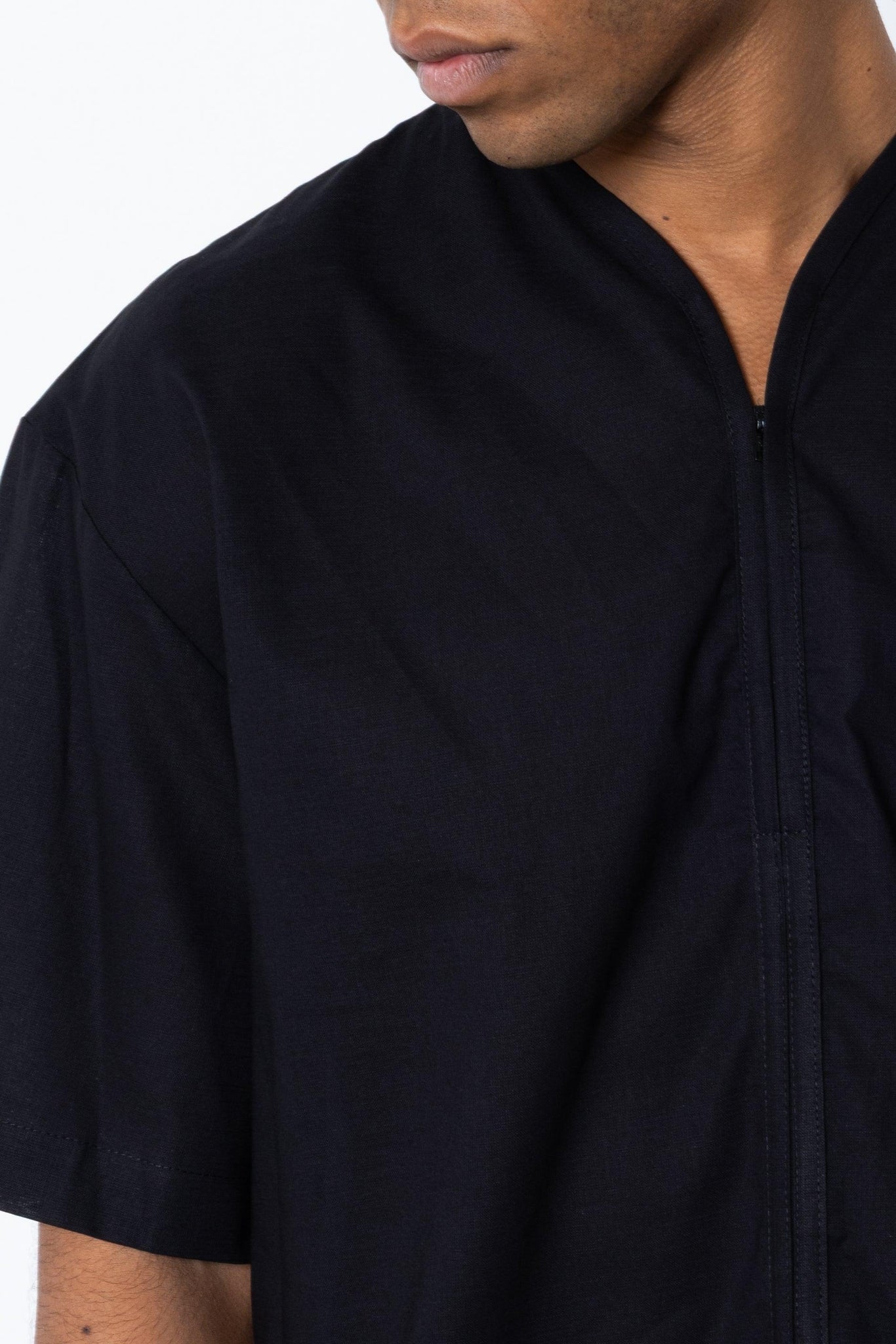 T-shirt con zip in lino Eternal