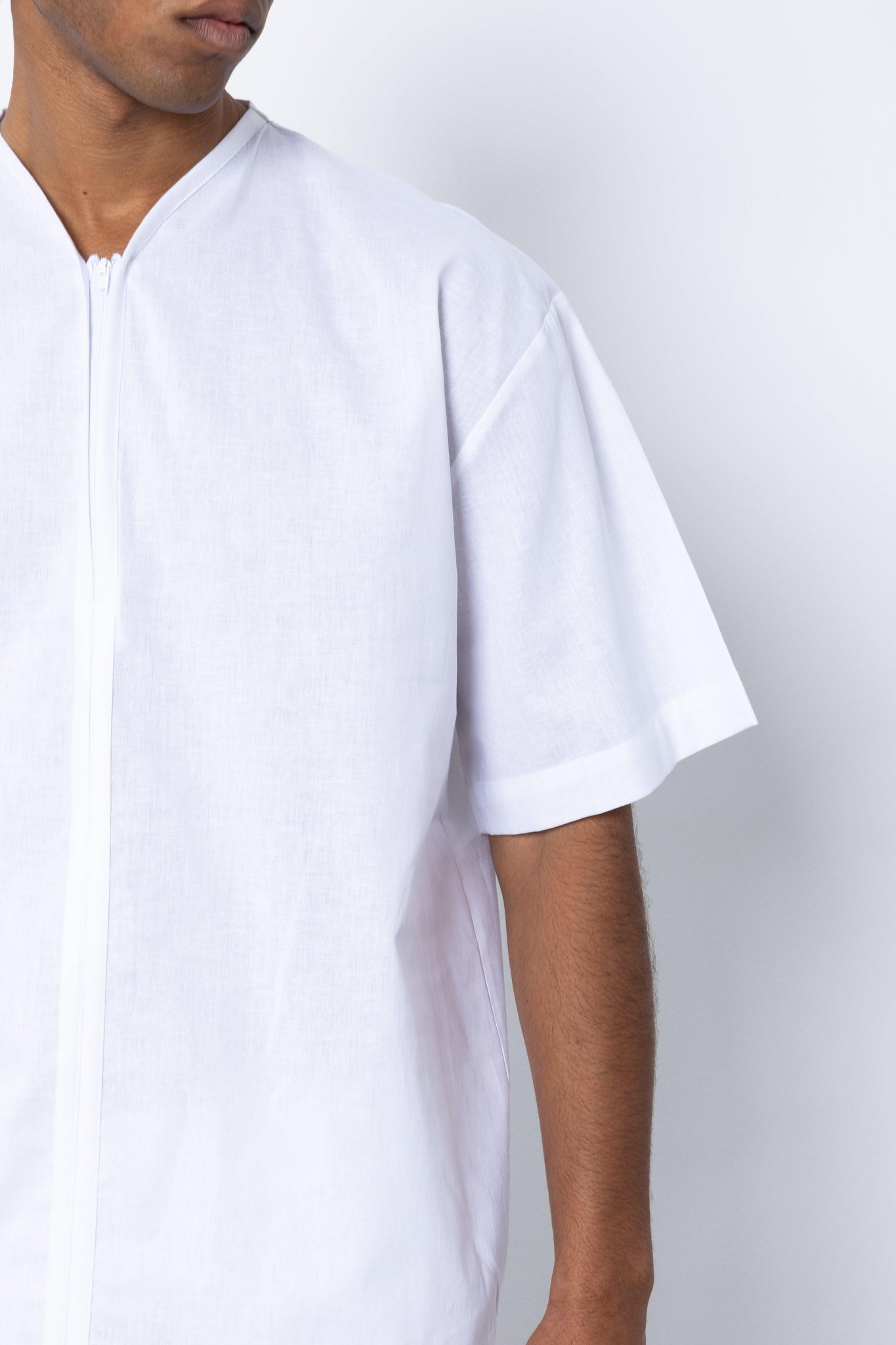 T-shirt con zip in lino Eternal