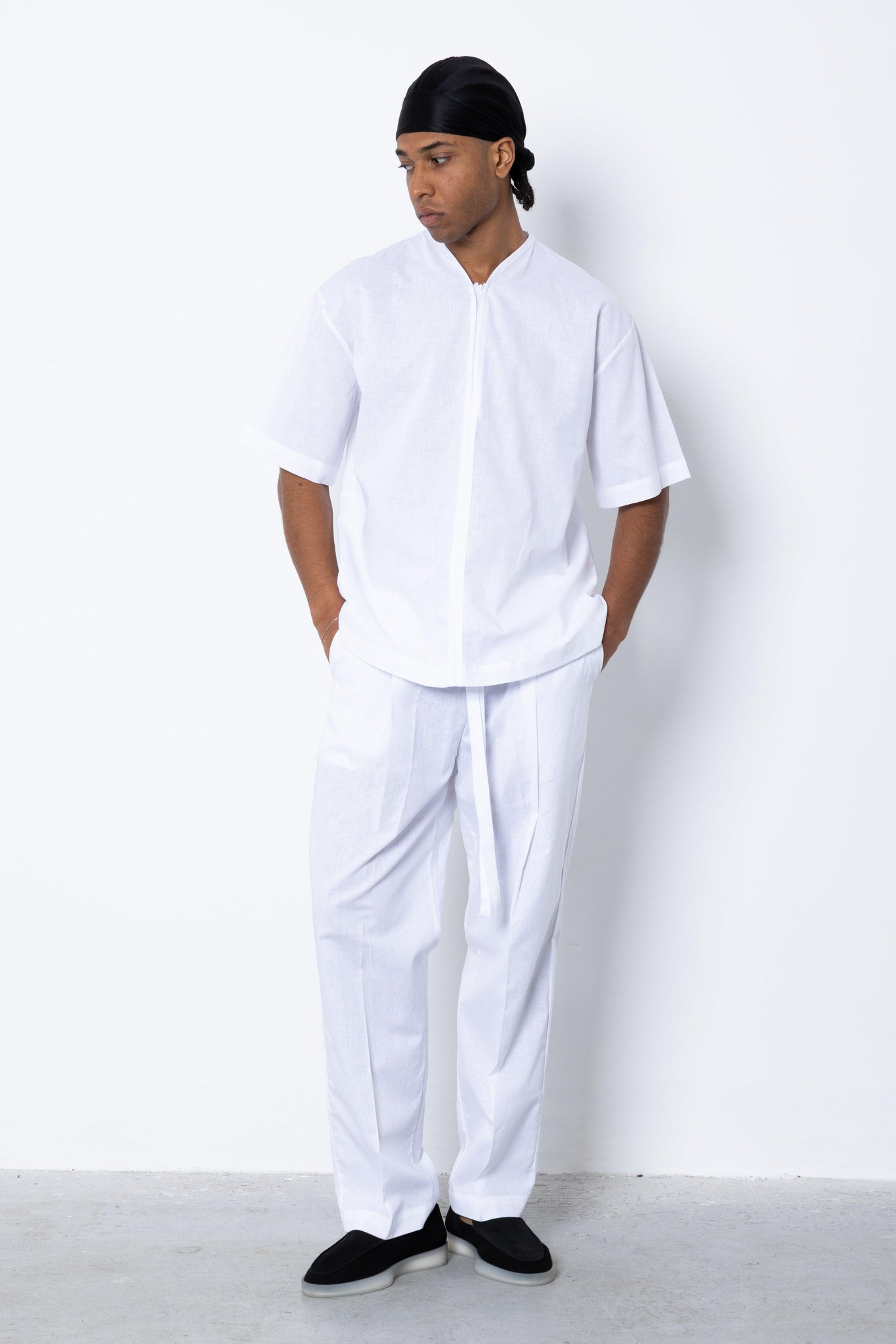 T-shirt con zip in lino Eternal