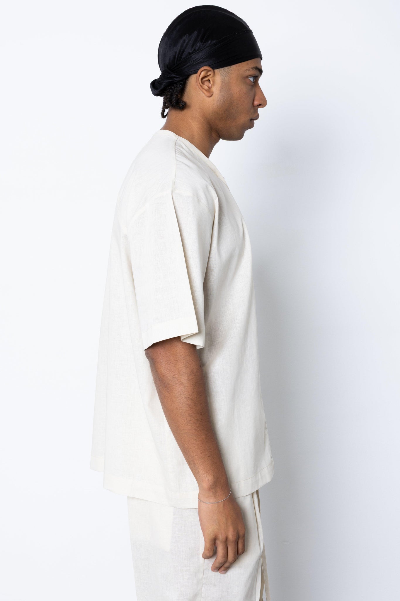 T-shirt con zip in lino Eternal