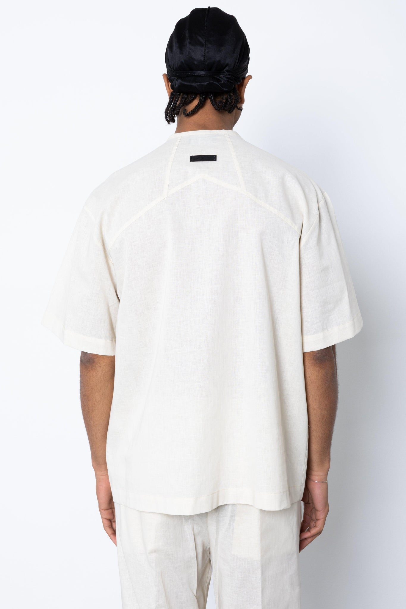 T-shirt con zip in lino Eternal
