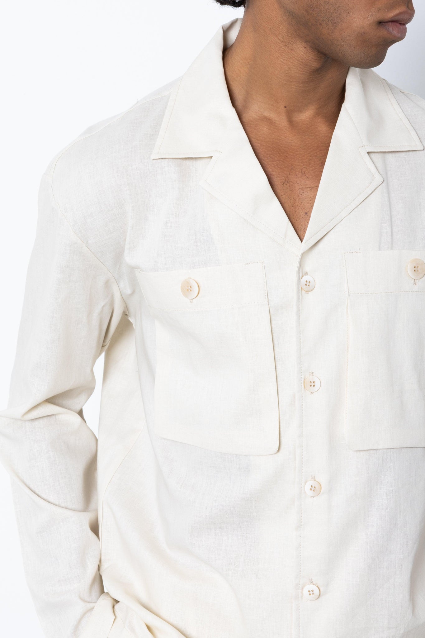 Camicia Cargo in lino Eternal