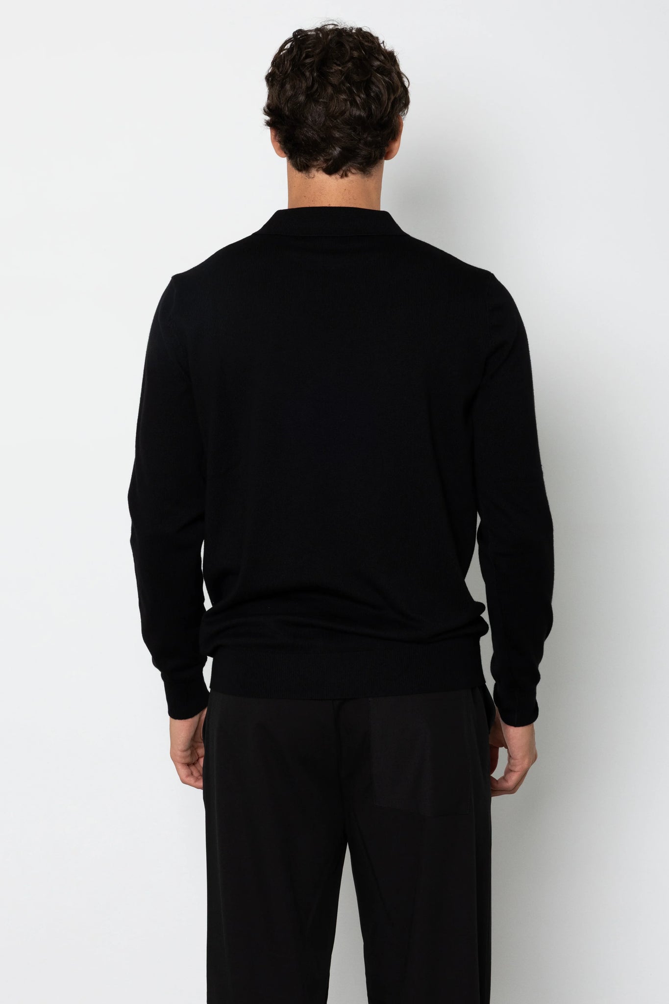 Polo in filo manica lunga