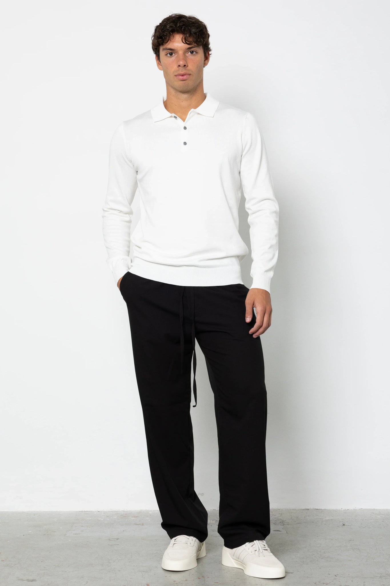 Polo in filo manica lunga