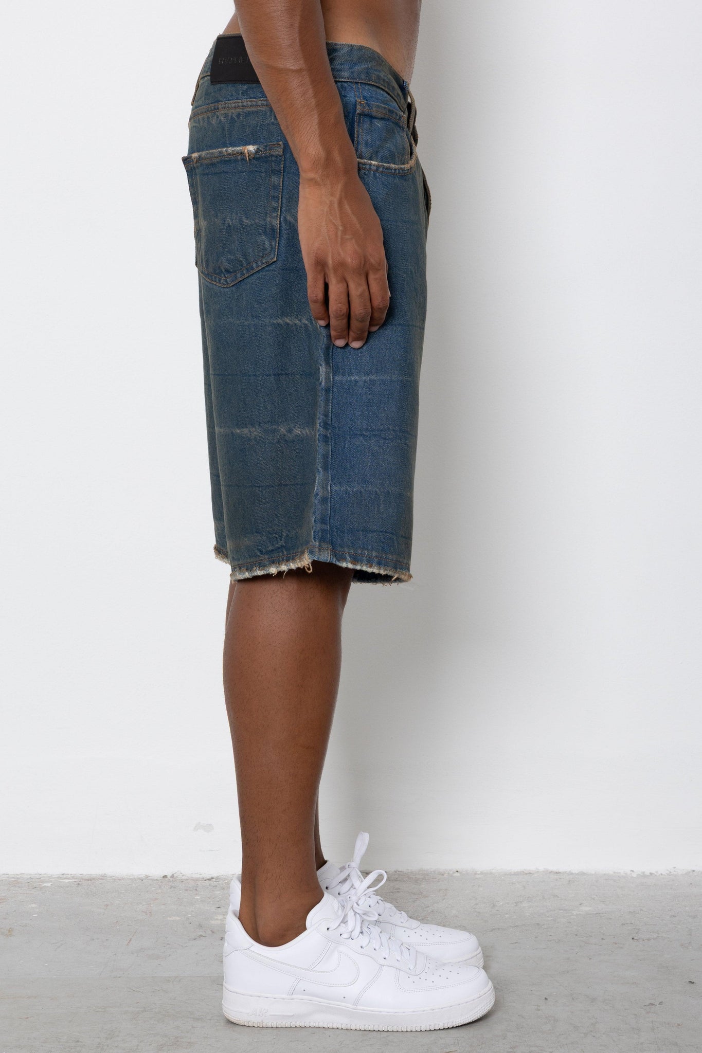 Short jeans indigo rust