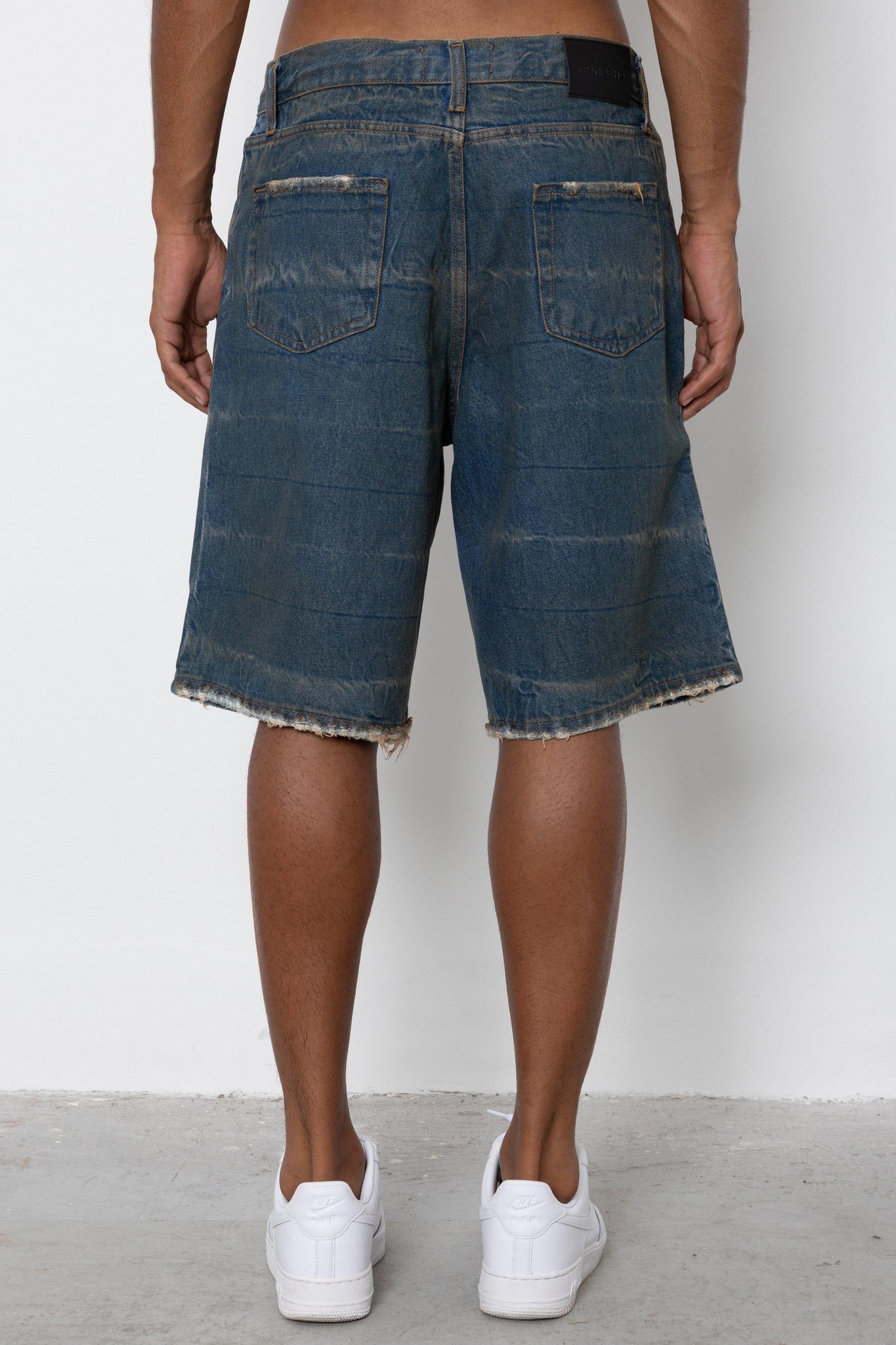 Short jeans indigo rust