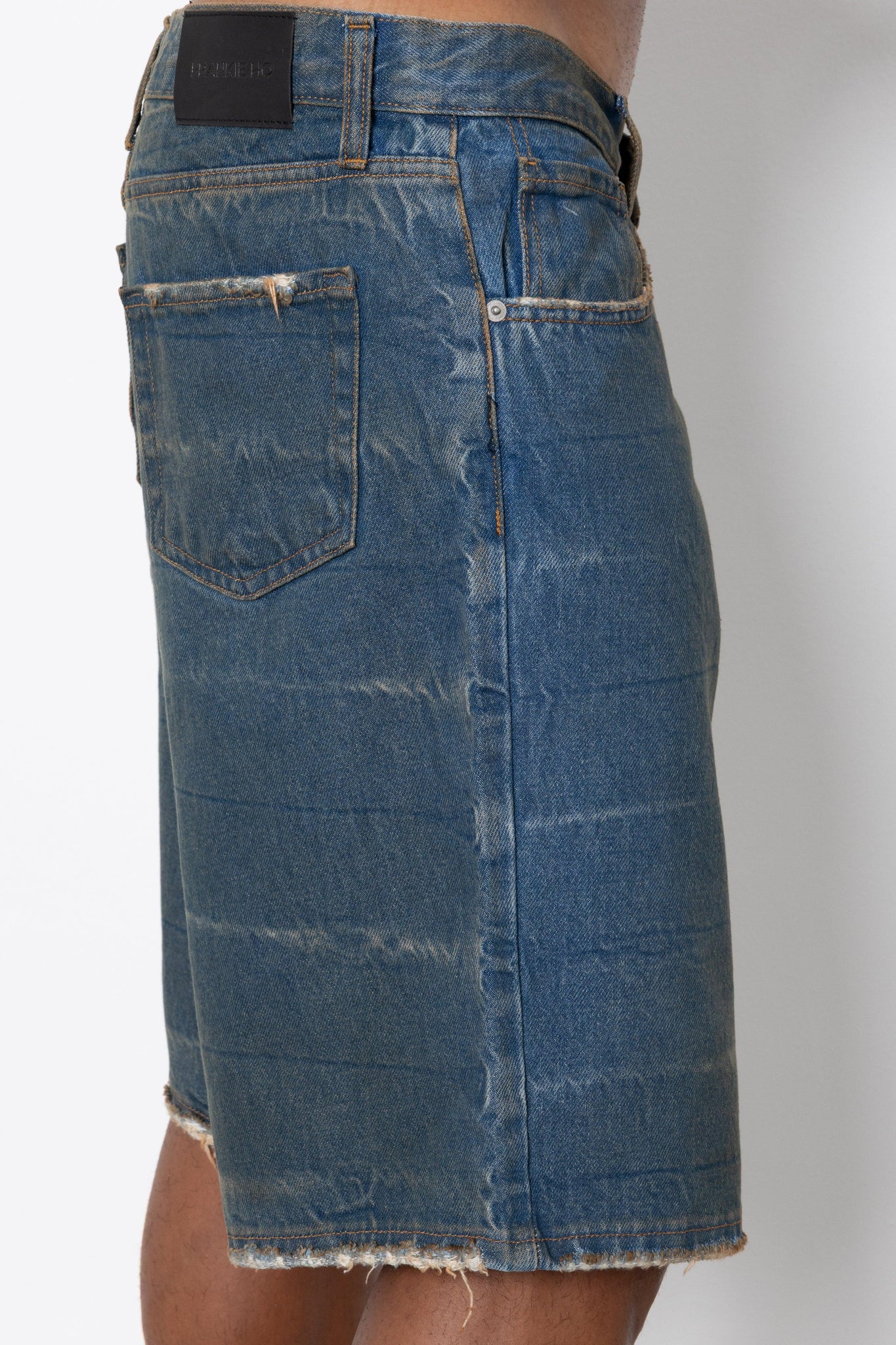 Short jeans indigo rust