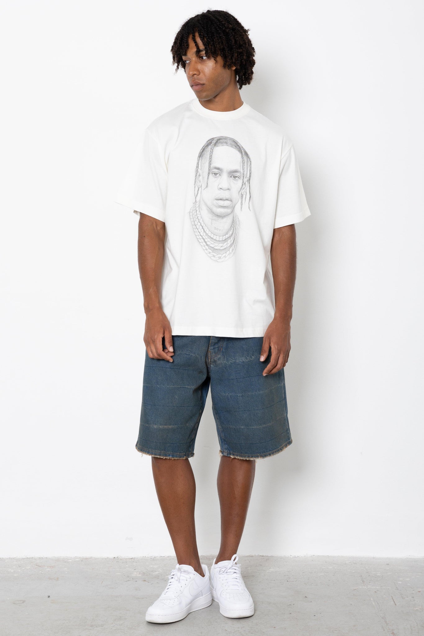 Short jeans indigo rust