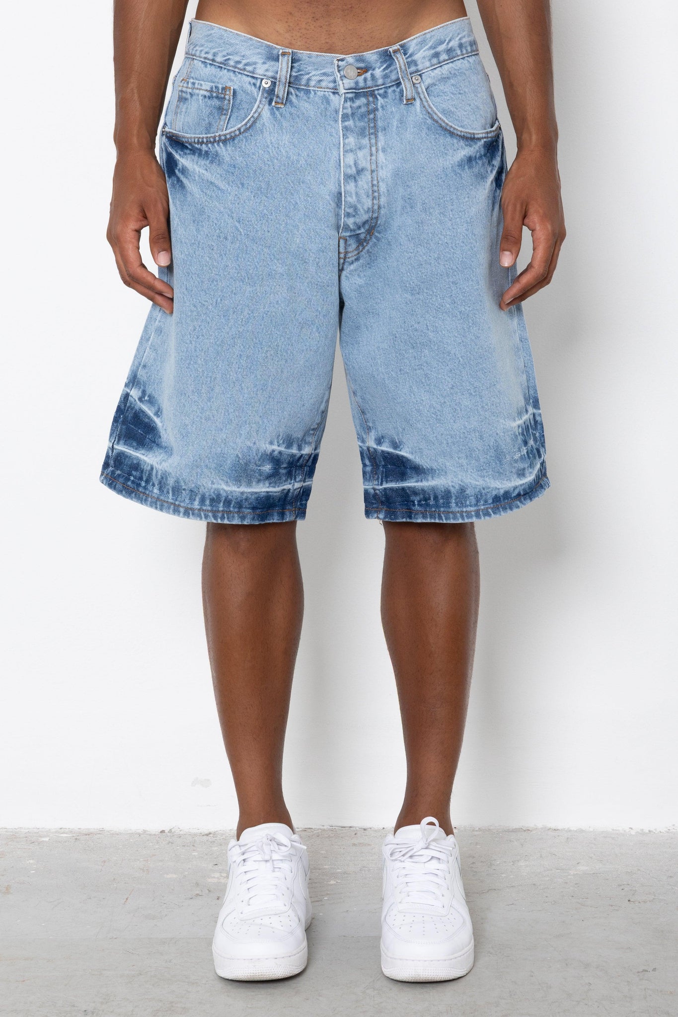 Short jeans indigo washed
