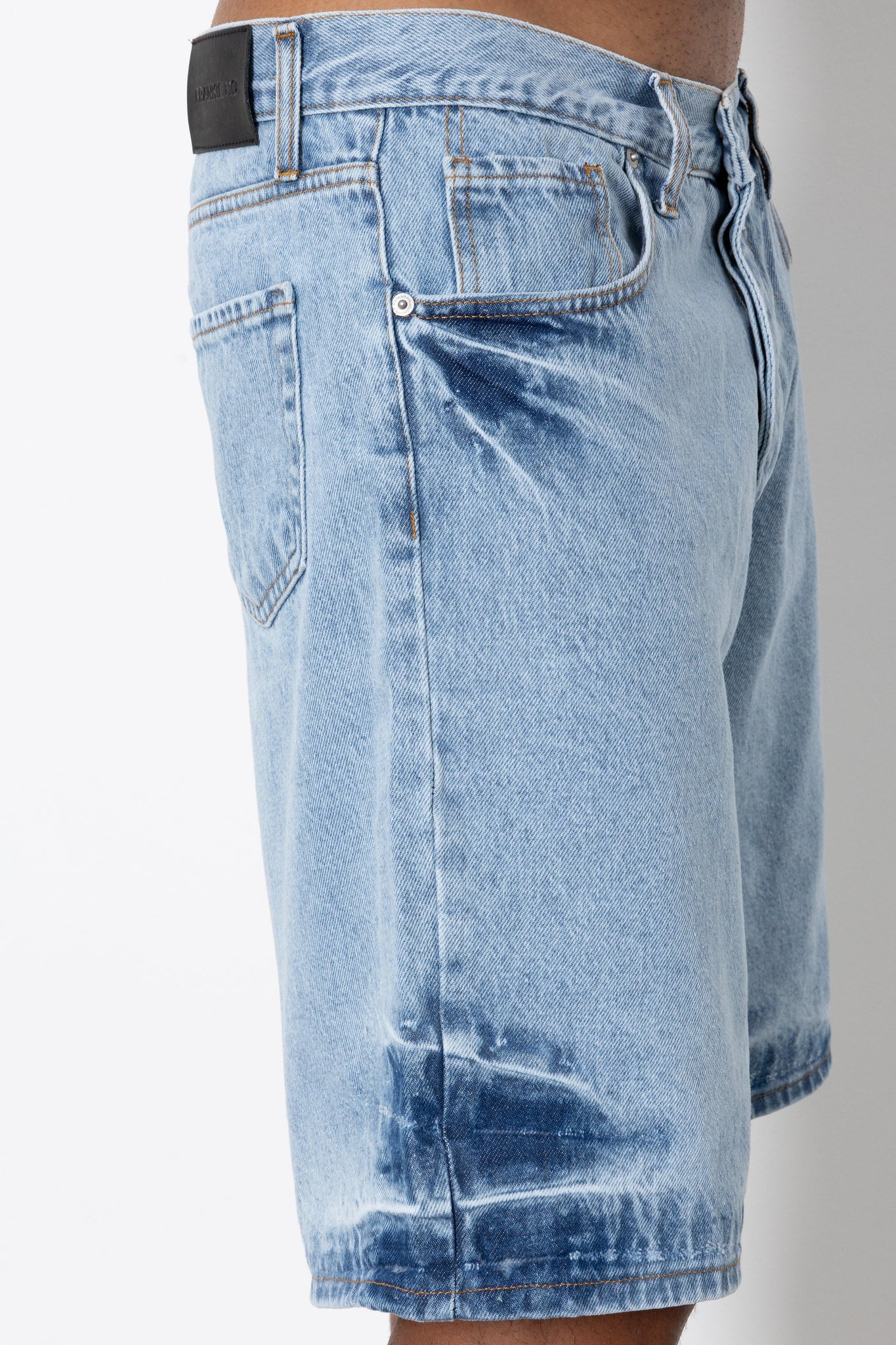 Short jeans indigo washed