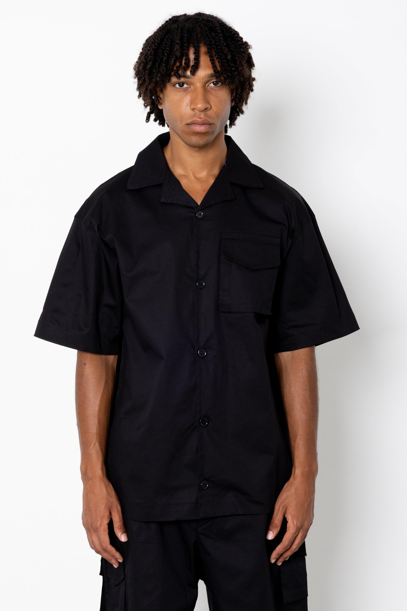 Camicia Cargo in gabardina