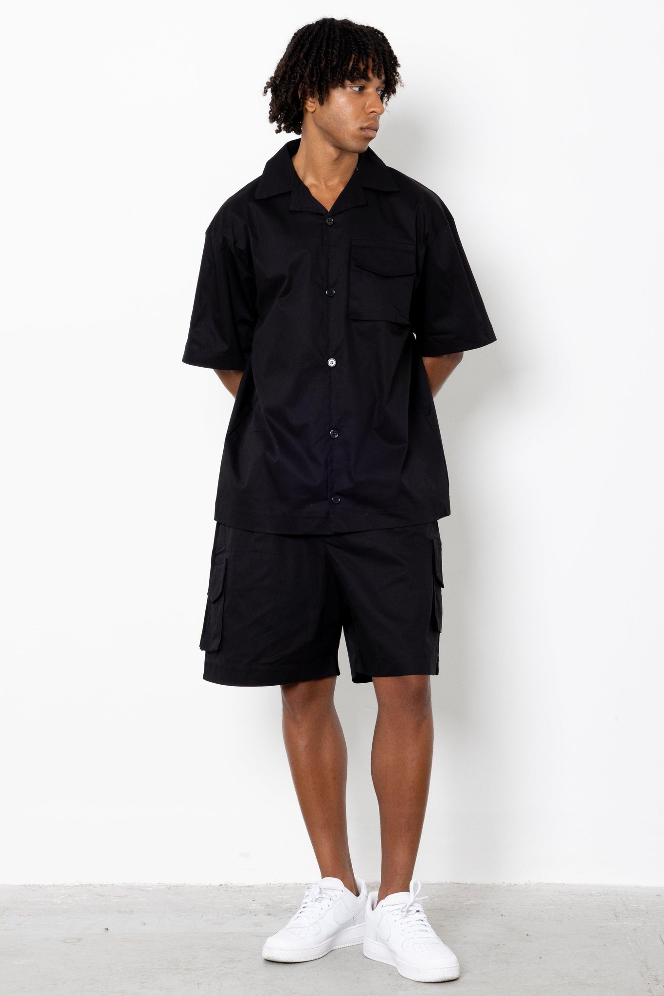 Camicia Cargo in gabardina