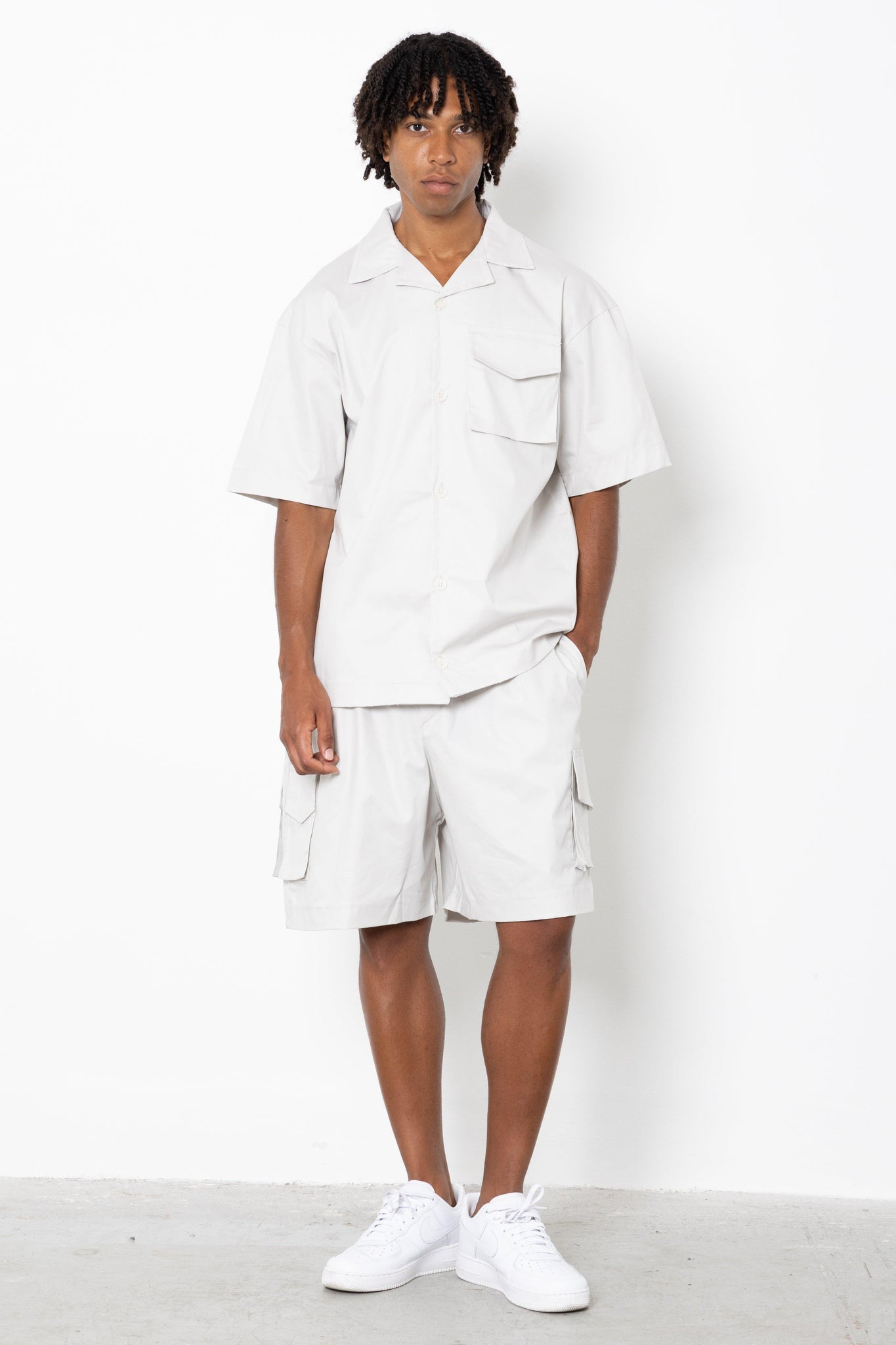 Camicia Cargo in gabardina