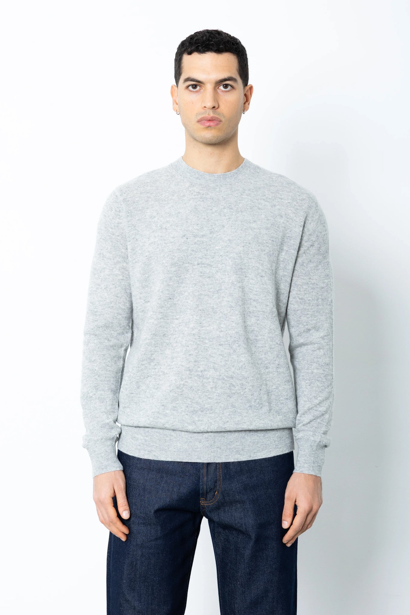 Maglione girocollo misto cashmere