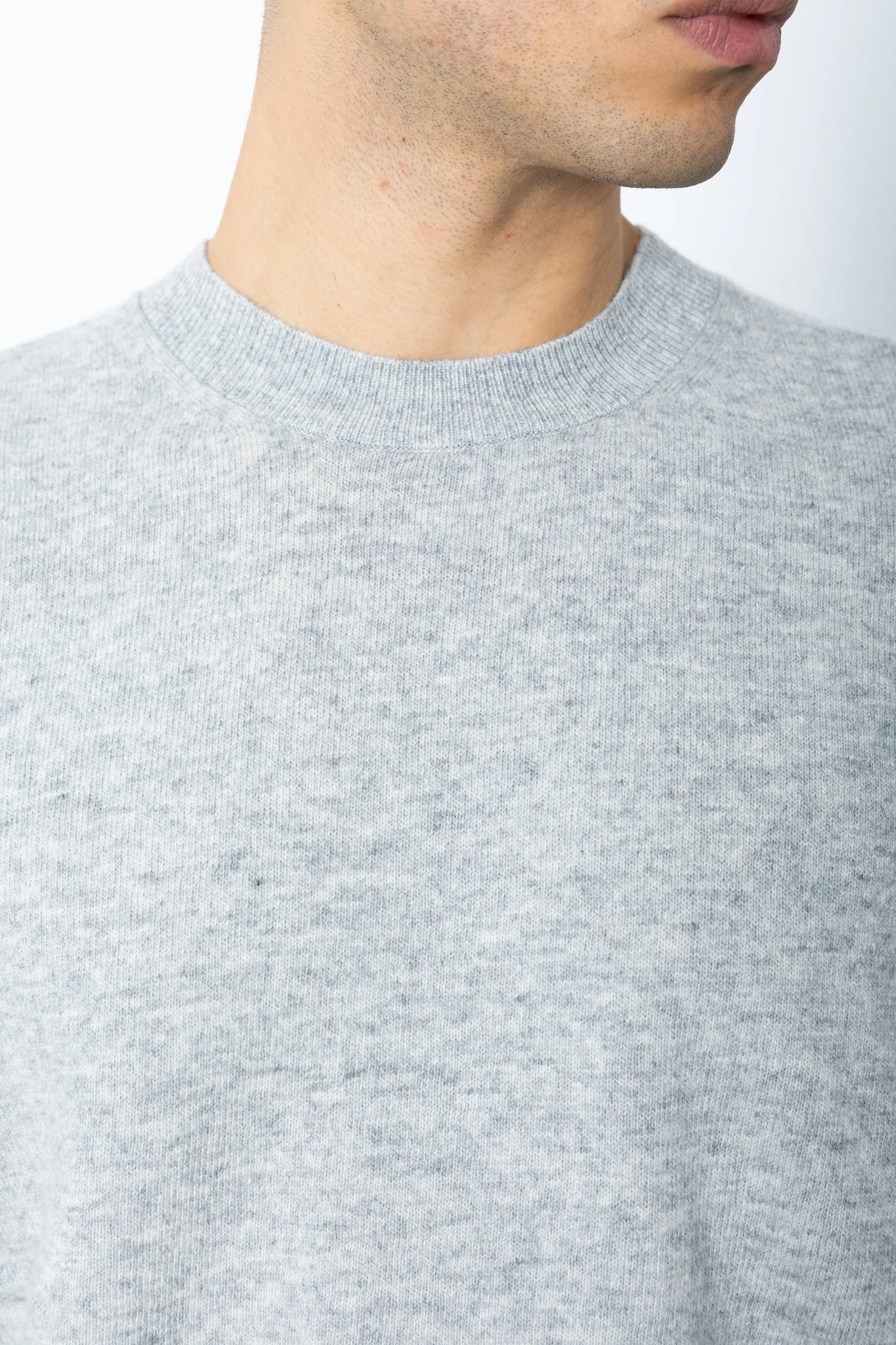 Maglione girocollo misto cashmere