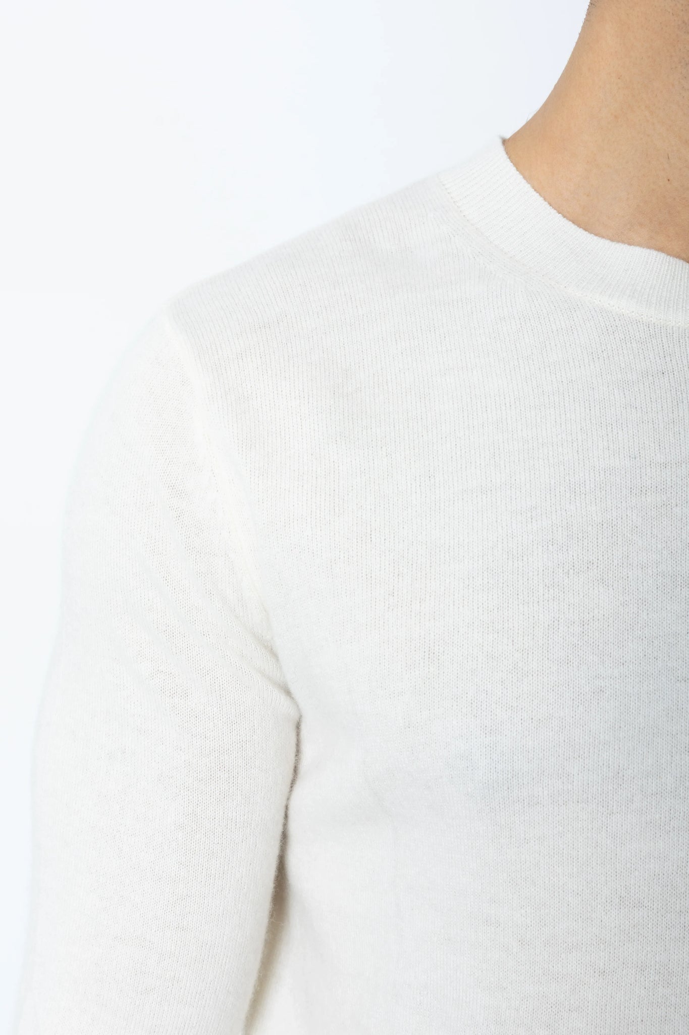 Maglione girocollo misto cashmere