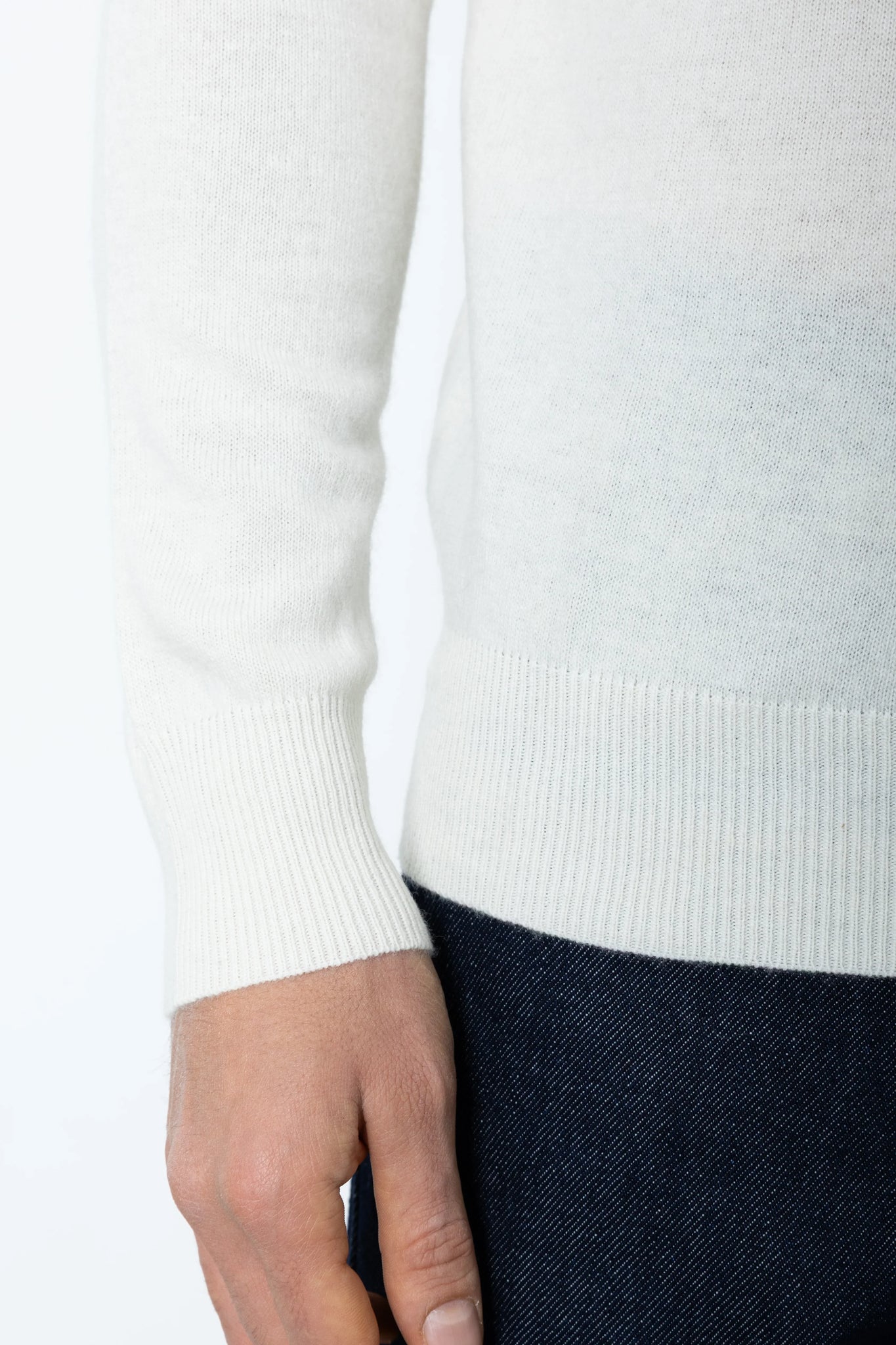 Maglione girocollo misto cashmere