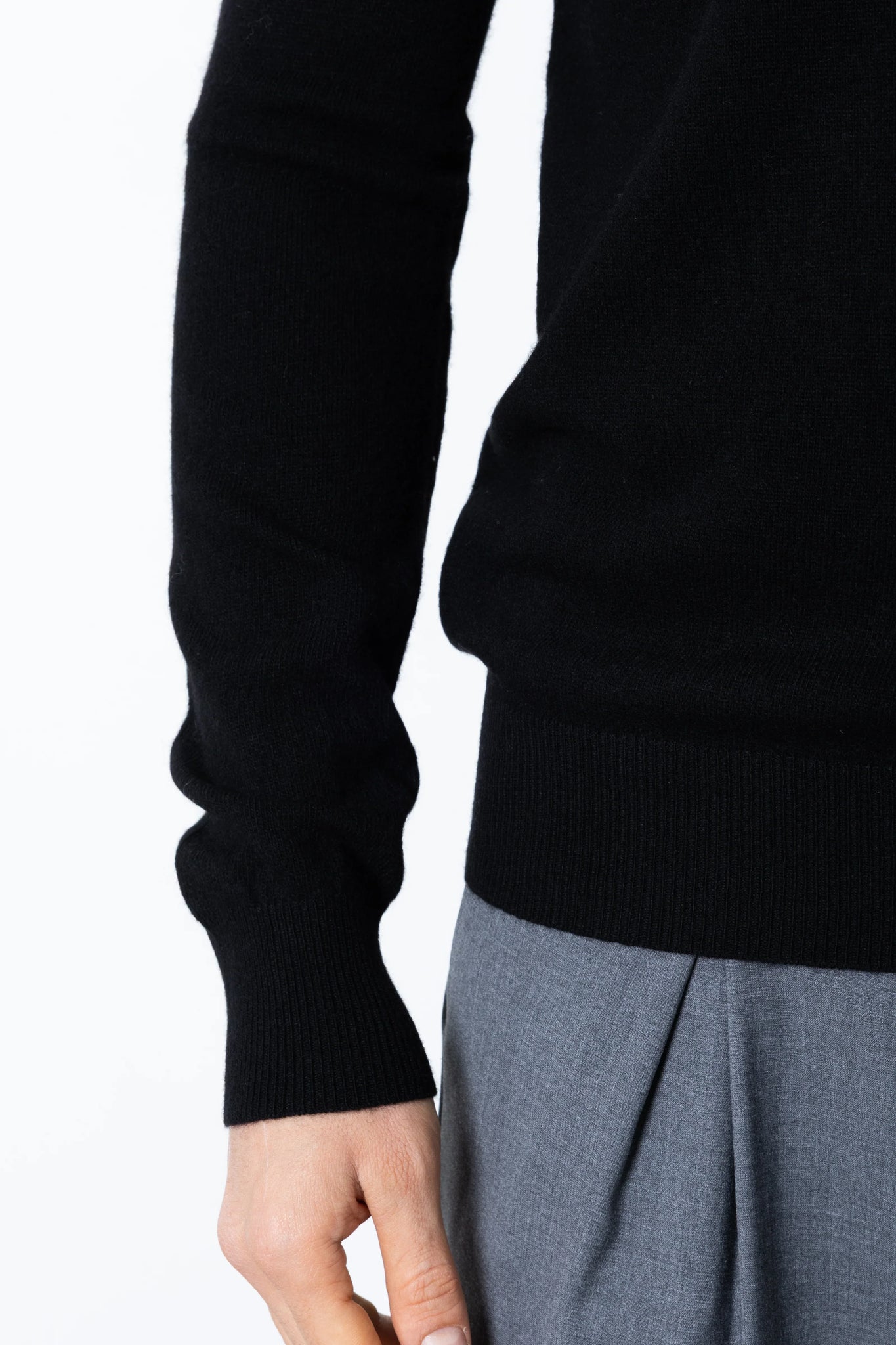 Maglione girocollo misto cashmere