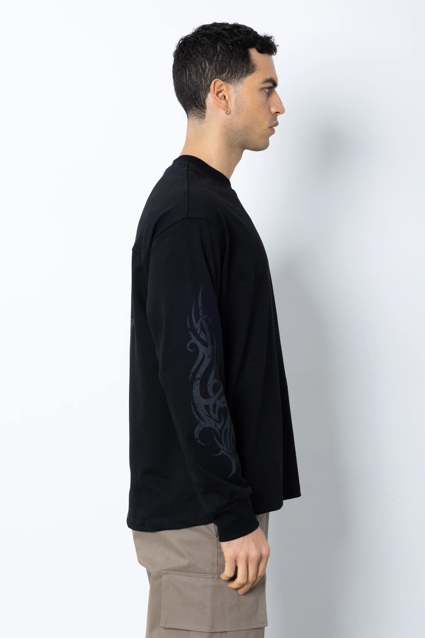 T-shirt in jersey manica lunga con stampa Eternal Studio