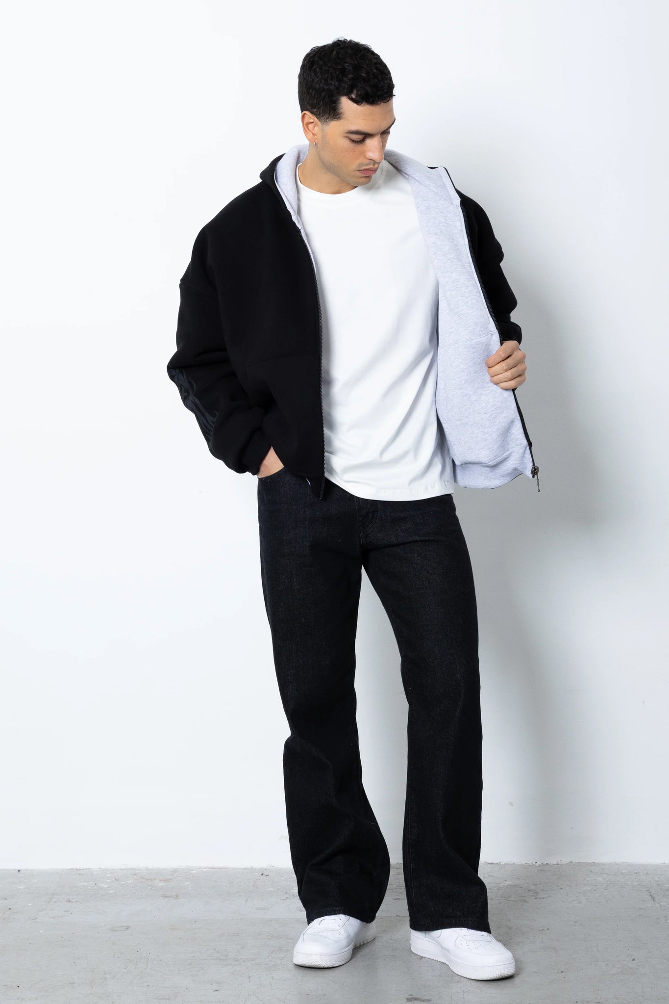 Felpa con cappuccio double face Eternal Studio