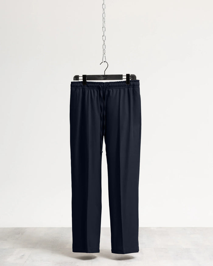 Pantalaccio fondo ampio tessuto classico Eternal Atelier - Blu