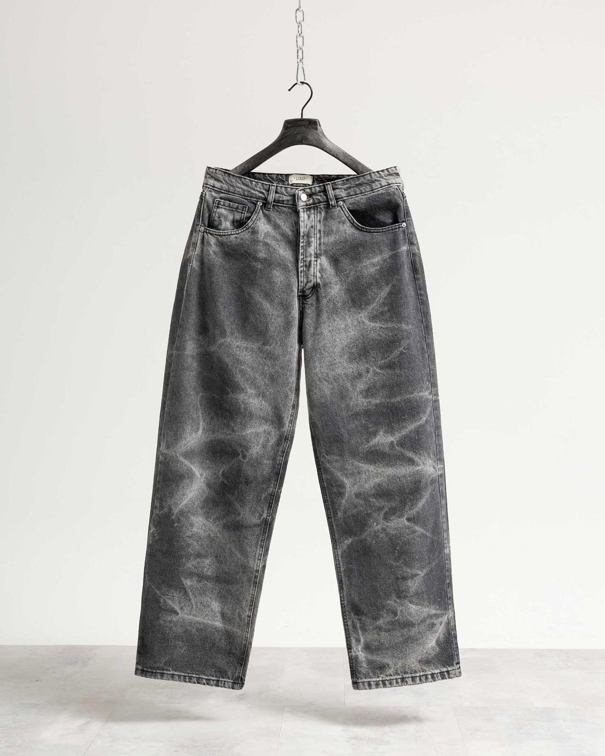Jeans baggy nero fulmini Eternal