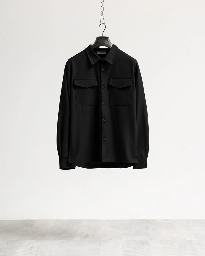 Camicia con tasconi tessuto classico Eternal Atelier - Nero