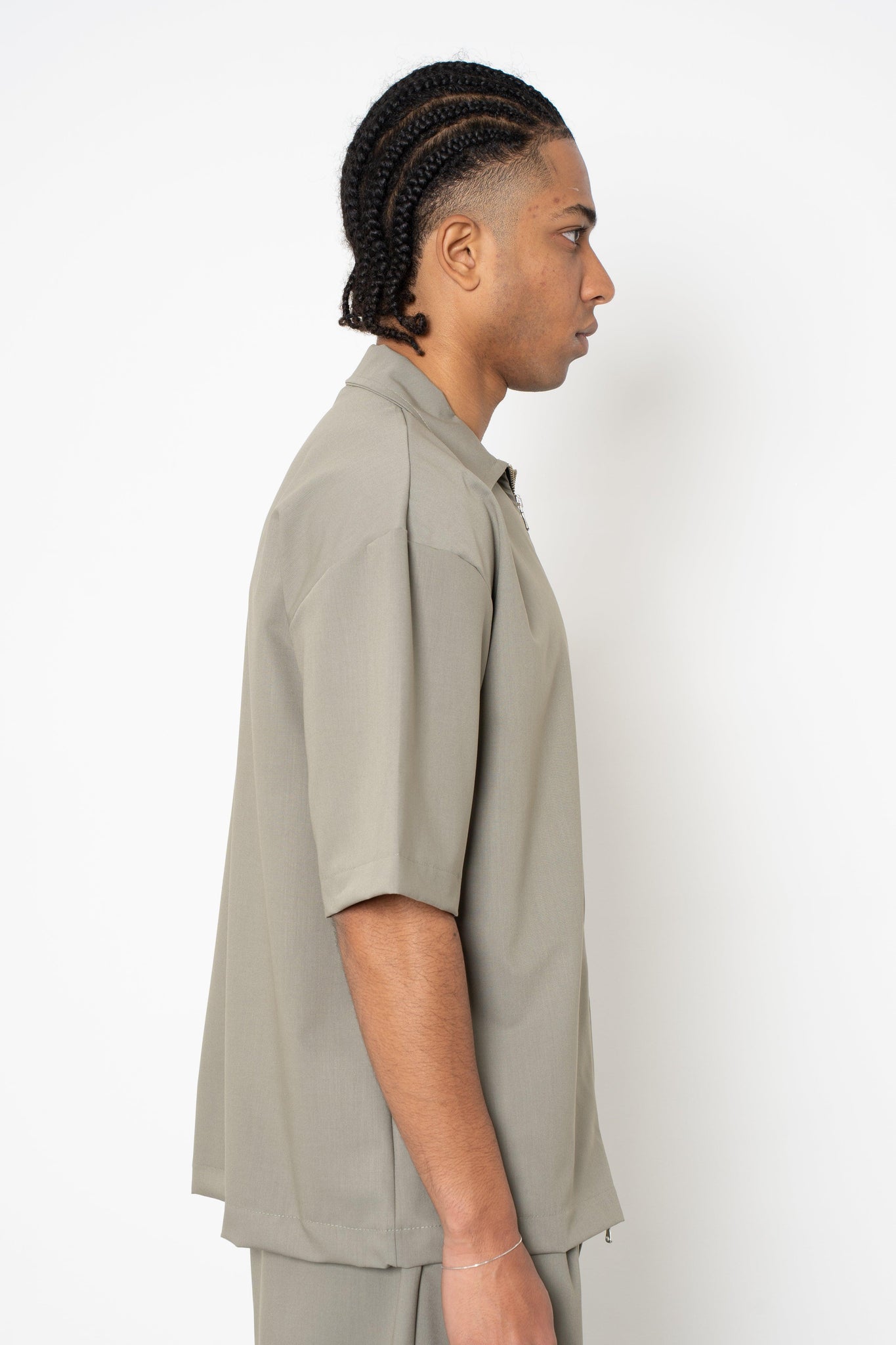 Camicia mezza manica con zip