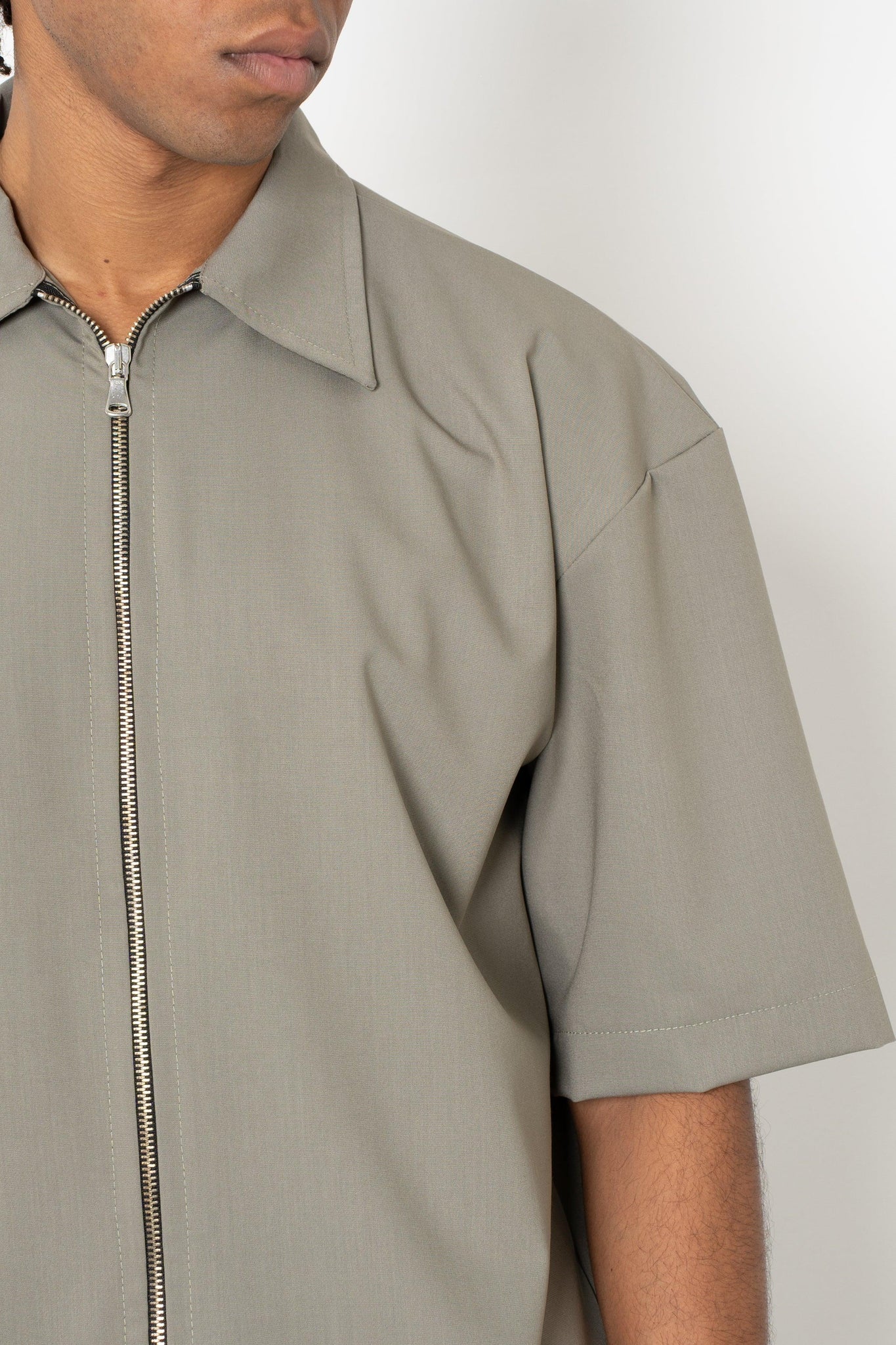 Camicia mezza manica con zip
