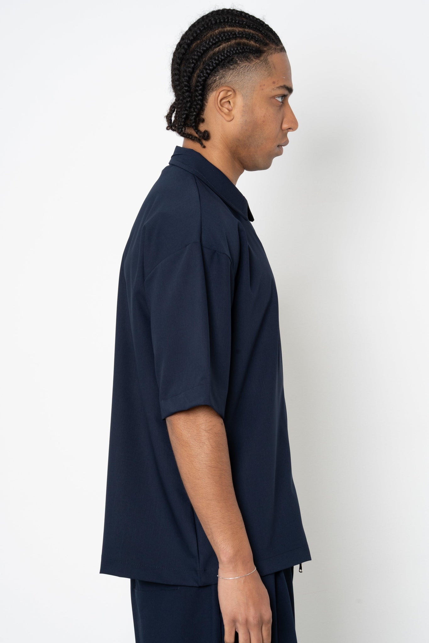 Camicia mezza manica con zip
