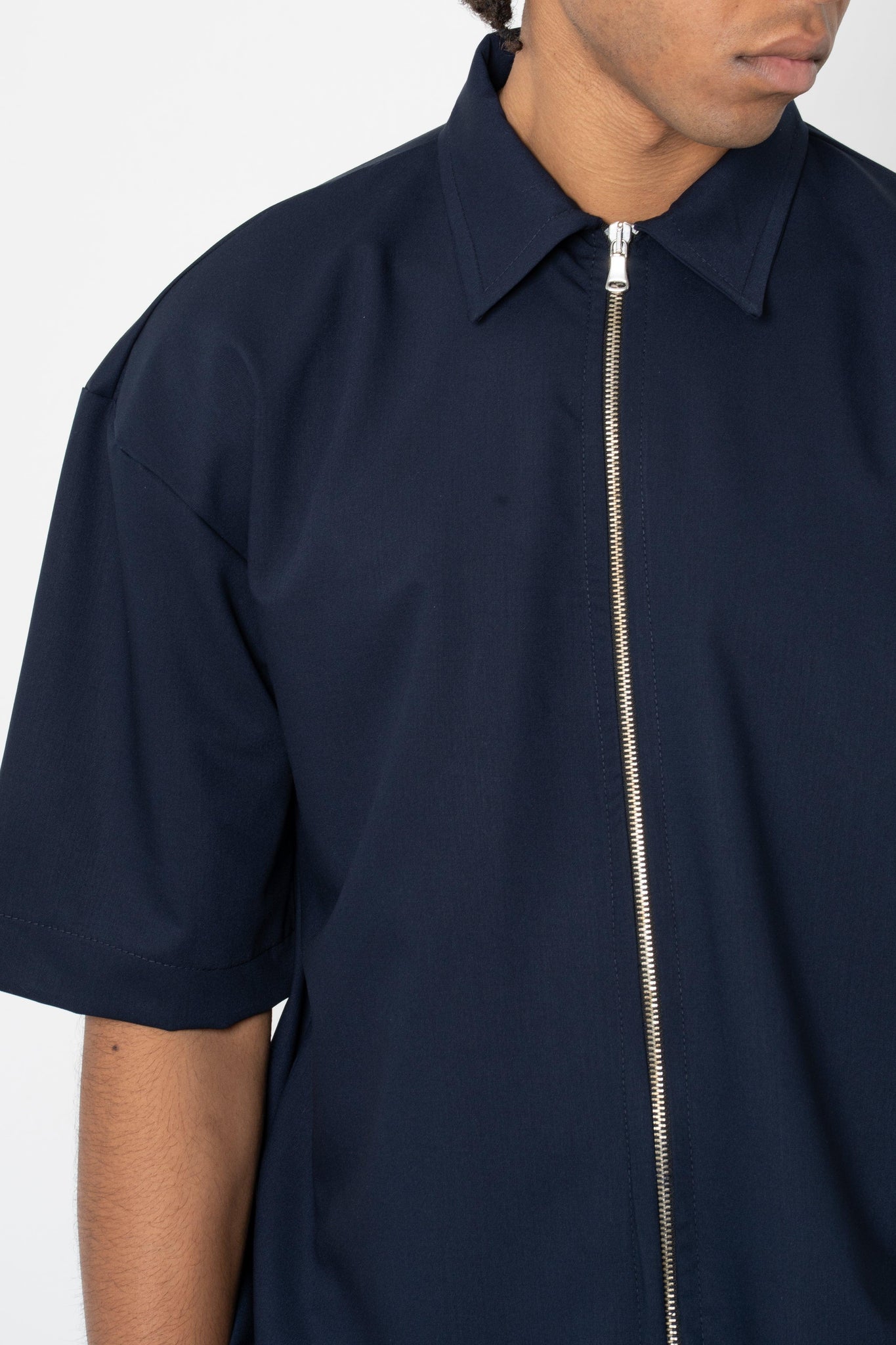Camicia mezza manica con zip
